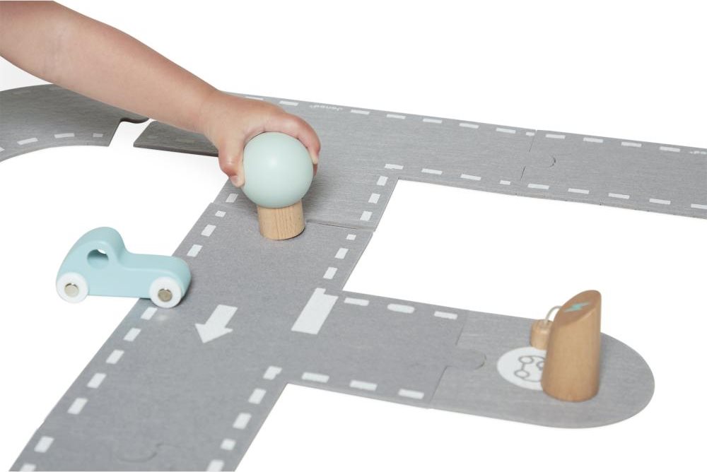 JANOD Autodráha s dřevěnými autíčky