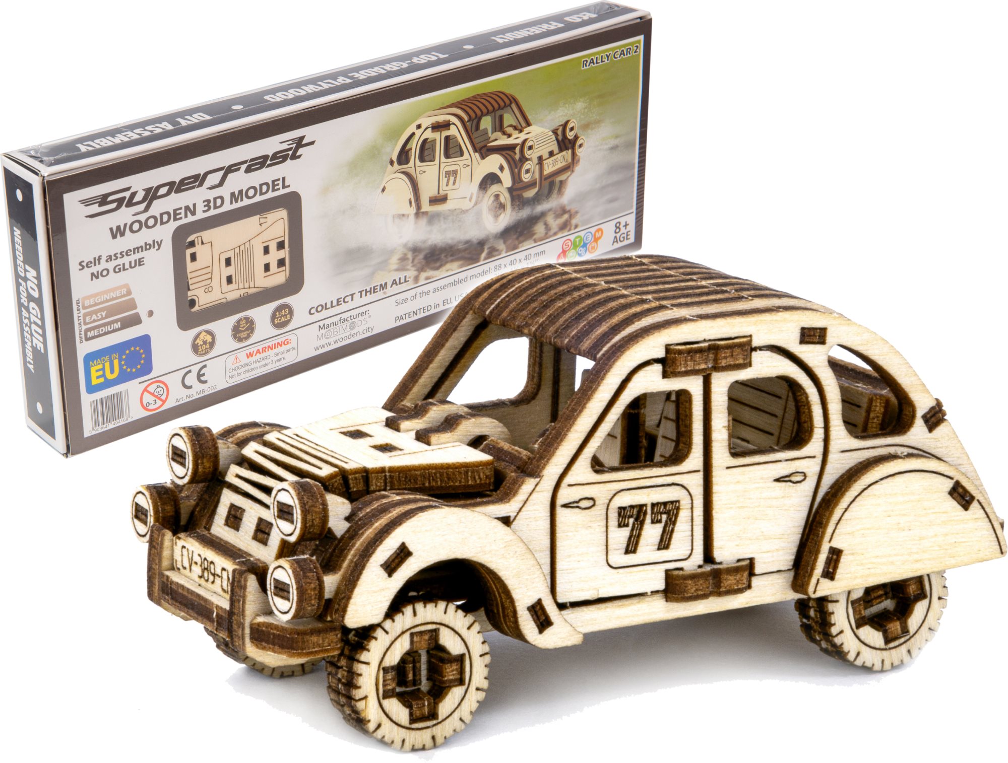 WOODEN CITY 3D puzzle Superfast Rally Car č.2
