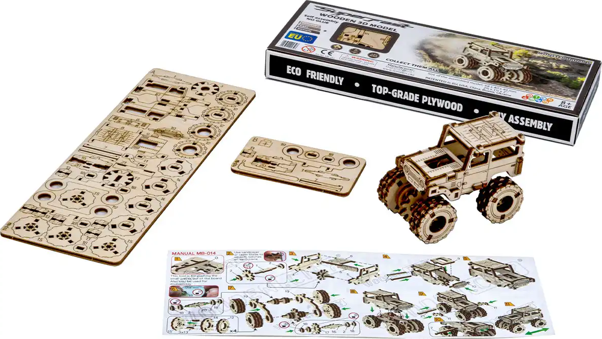 WOODEN CITY 3D puzzle Superfast Monster Truck 5