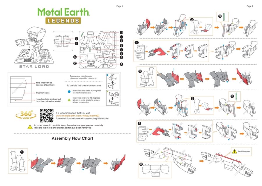 METAL EARTH 3D puzzle Strážci Galaxie: Star-Lord