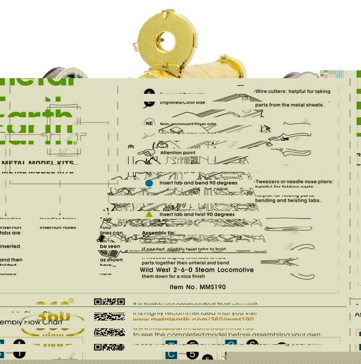 METAL EARTH 3D puzzle Wild West: Dělo