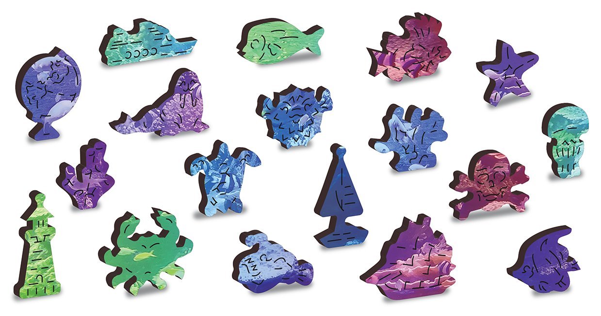 WOODEN CITY Dřevěné puzzle Korálový útes 2v1, 200 dílků EKO