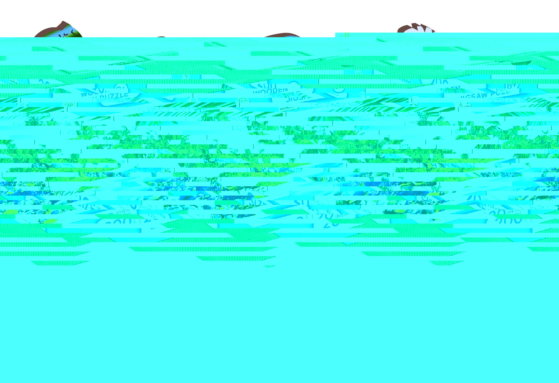 WOODEN CITY Dřevěné puzzle Exotický ostrov pokladů 2v1, 200 dílků EKO