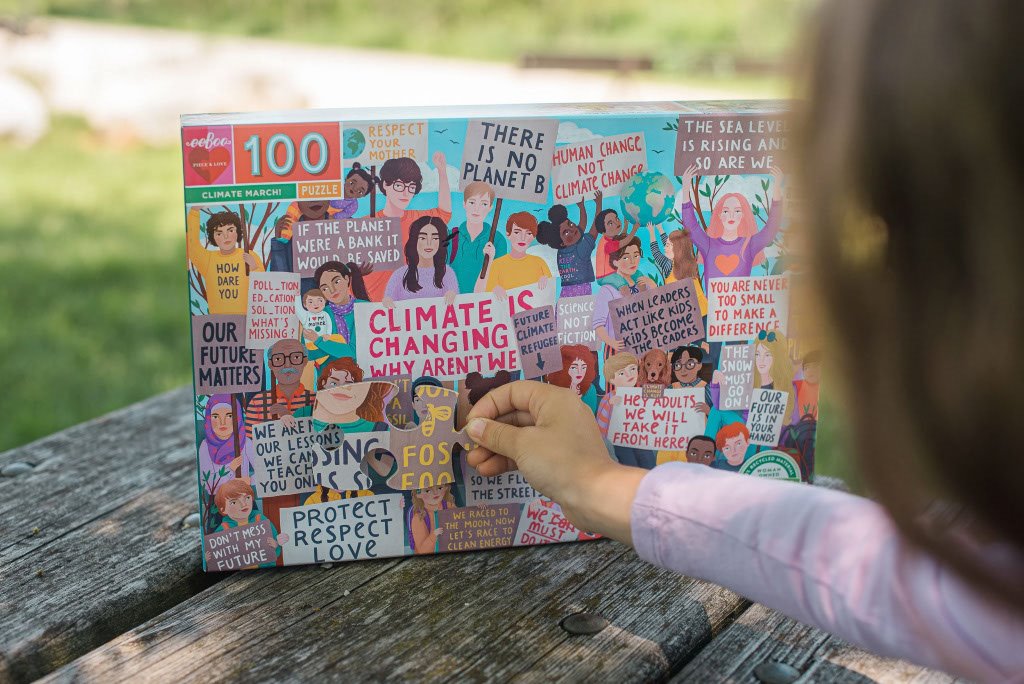 EEBOO Puzzle Protest za ochranu klimatu 100 dílků