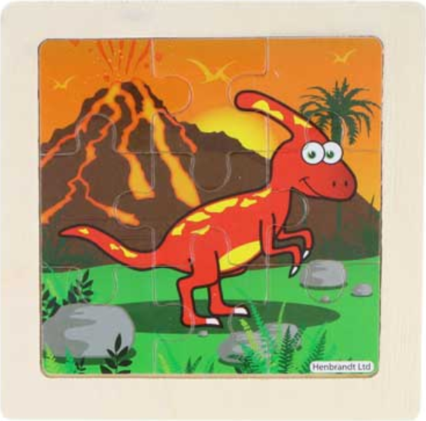 Dřevěné puzzle Dinosaurus: Cryolophosaurus 9 dílků