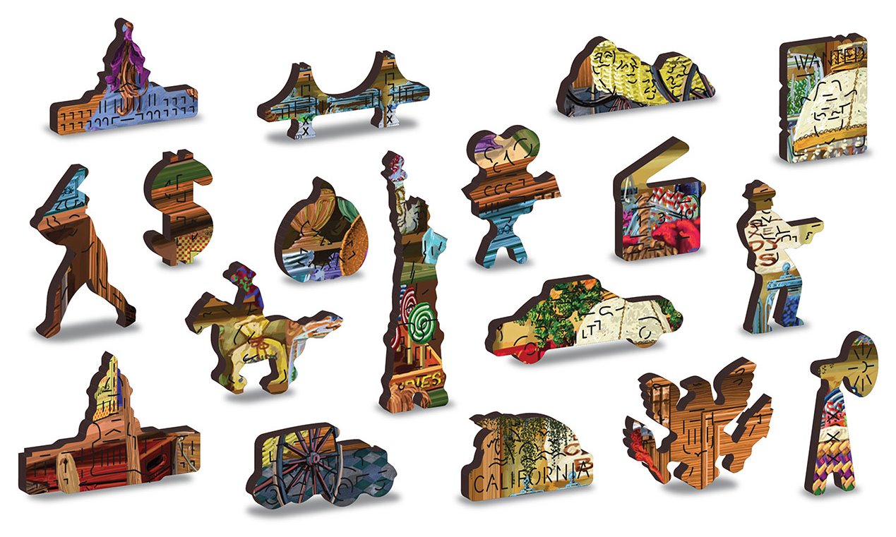 WOODEN CITY Dřevěné puzzle Sladké dobrodružství 2v1, 1000 dílků EKO