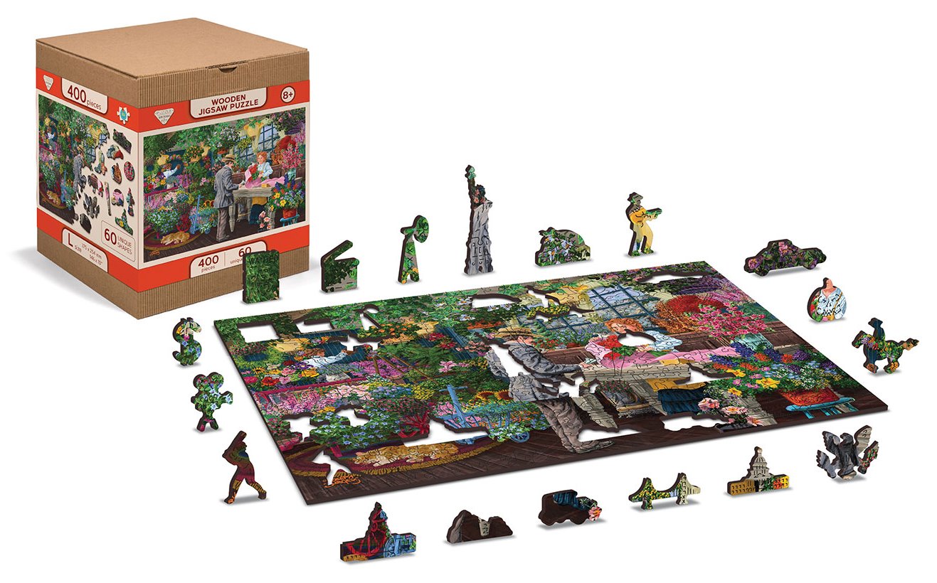 WOODEN CITY Dřevěné puzzle Sladké dobrodružství 2v1, 1000 dílků EKO