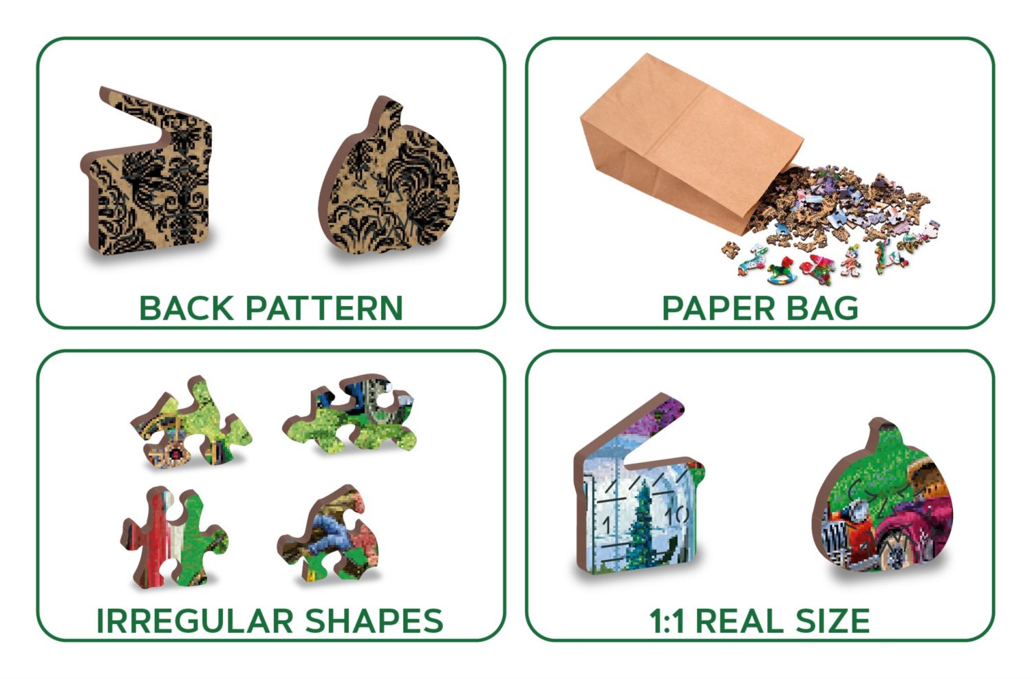 WOODEN CITY Dřevěné puzzle Veteráni 2v1, 505 dílků EKO