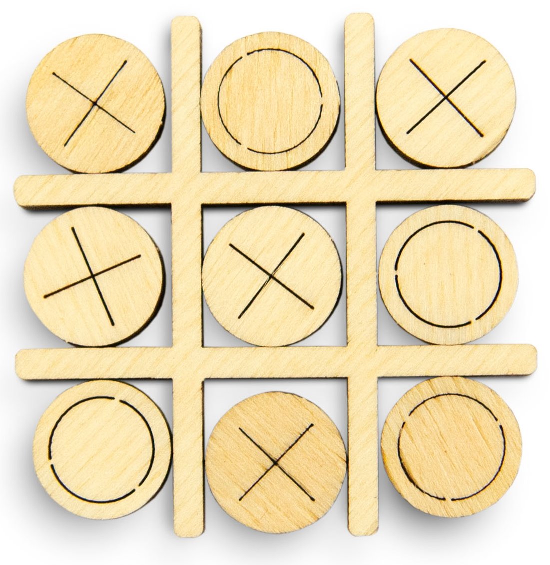 WOODEN CITY 3D puzzle hra mini Piškvorky varianta 2