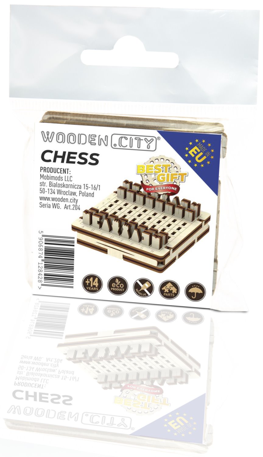WOODEN CITY 3D puzzle hra mini Šachy