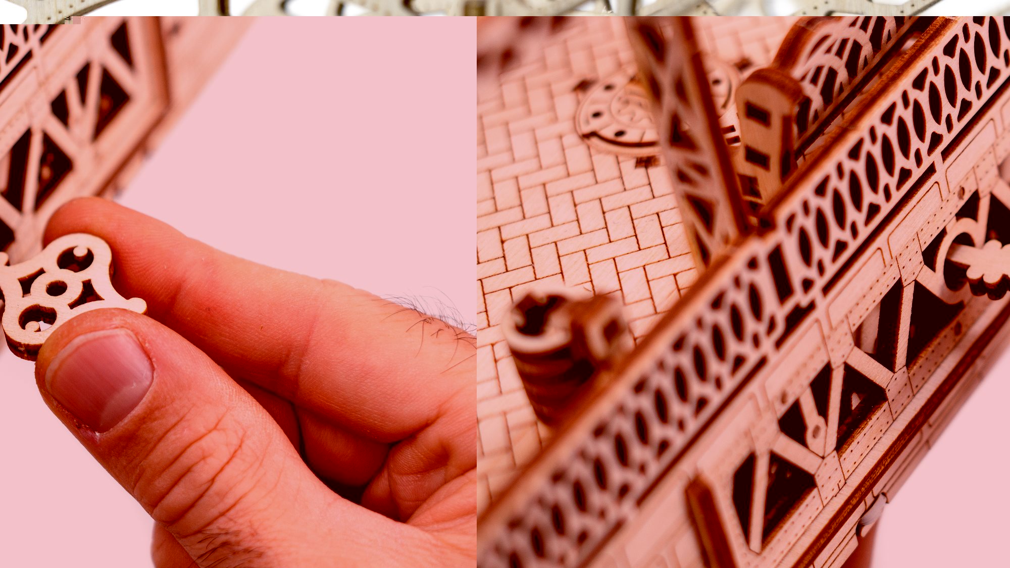 WOODEN CITY 3D puzzle Železniční stanice 175 dílů