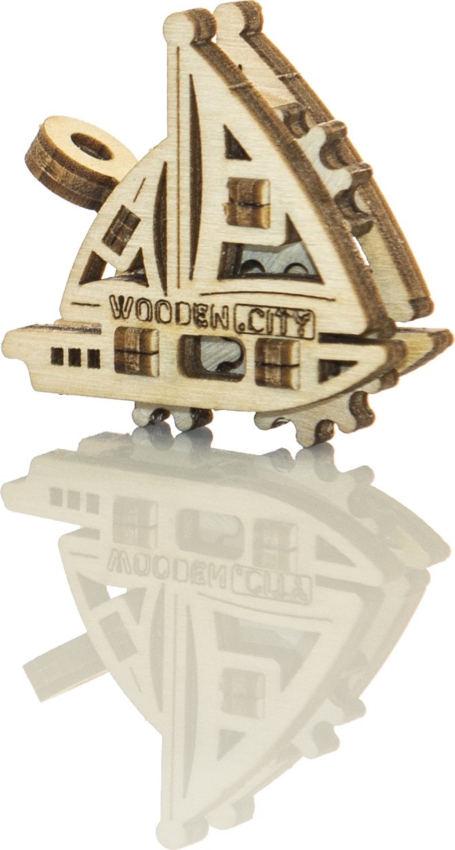 WOODEN CITY 3D puzzle mini sada Widgets: Lodě 28 dílků