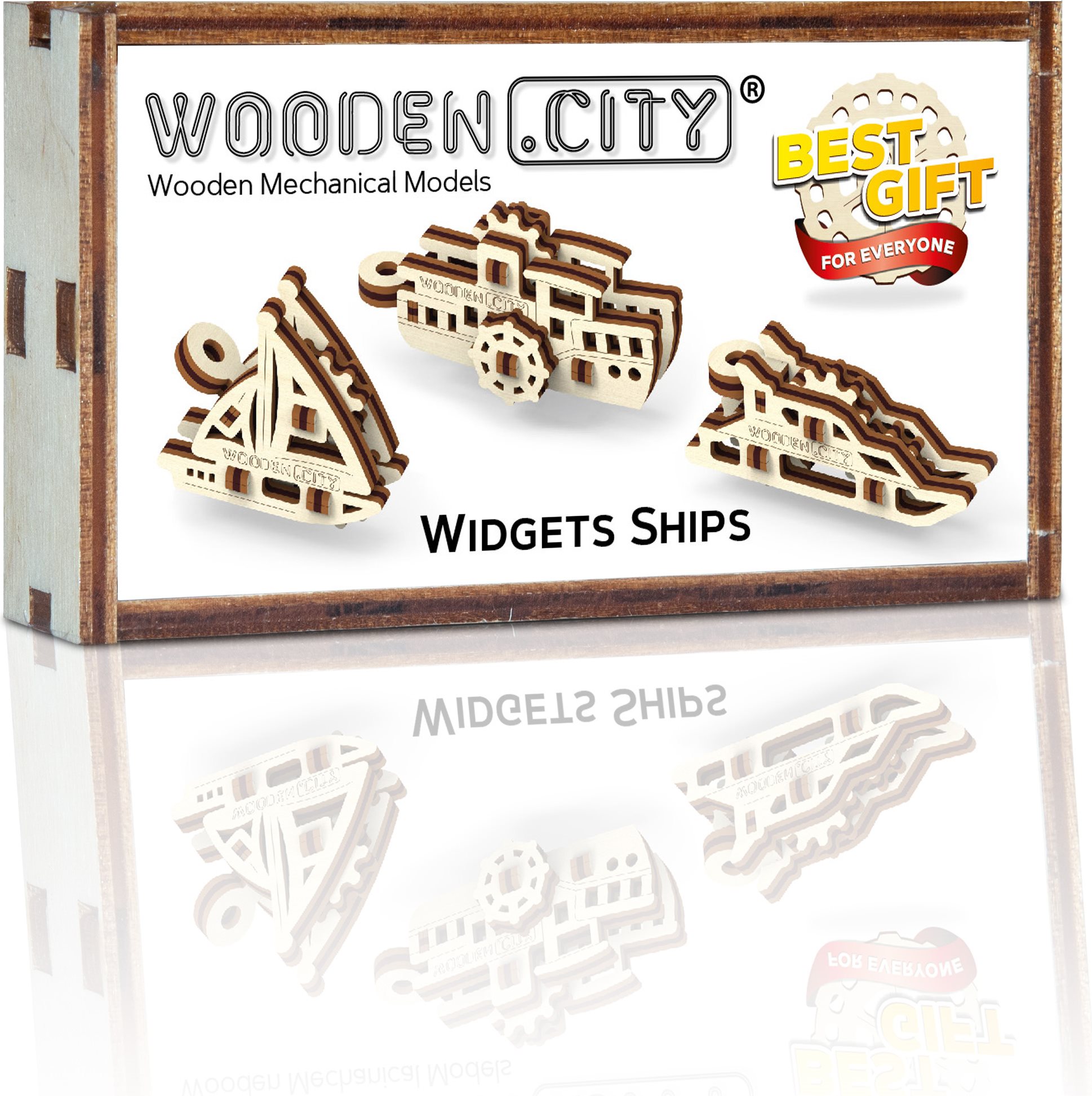 WOODEN CITY 3D puzzle mini sada Widgets: Lodě 28 dílků