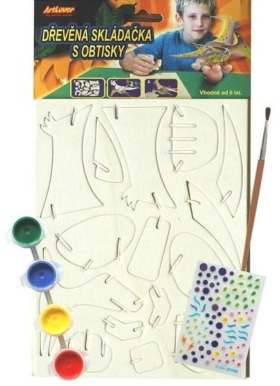 ARTLOVER 3D puzzle Pterosaurus s barvičkami