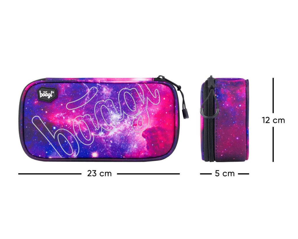 BAAGL Školní penál etue Skate Galaxy