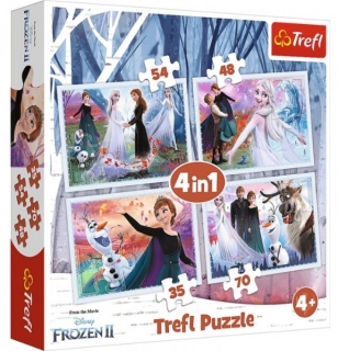 DISNEY FROZEN 2 PUZZLE 4 V 1 MIX 35,48,54 a 70 dílků > varianta 34344