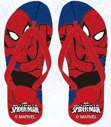 ŽABKY PANTOFLE SPIDERMAN > varianta ČERVENÁ > 24-26