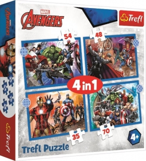 PUZZLE AVENGERS 4v1 (35,48,54,70 dílků) > varianta 143126