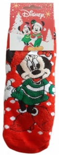 DÍVČÍ PONOŽKY S PROTISKUZEM MINNIE MOUSE červené > varianta SHS0606 > 27-30