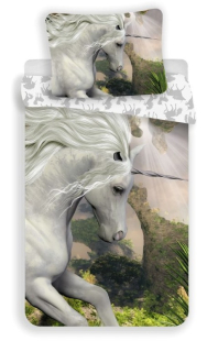 JERRY FABRICS Povlečení Jednorožec White 140/200, 70/90