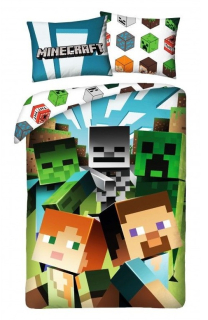 HALANTEX Povlečení Minecraft Alex a Steve 140/200, 70/90