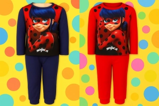 DÍVČÍ FLEECOVÉ PYŽAMO LADYBUG,KOUZELNÁ BERUŠKA sada 2 kusy,velikost 104