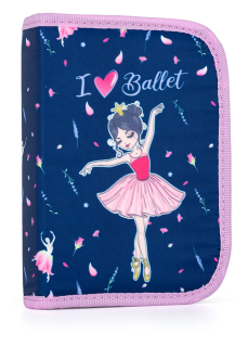 Penál 1 p. 2 chlopně, prázdný Baletka