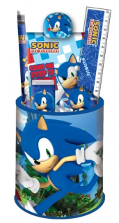 SONIC školní psací set 7 ks v kovovém stojánku