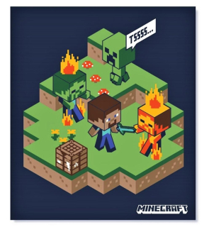 FLÍSOVÁ DEKA MINECRAFT