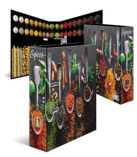 DESIGNOVÝ PÁKOVÝ POŘADAČ A4 7CM KARTON MOTIV - KOŘENÍ