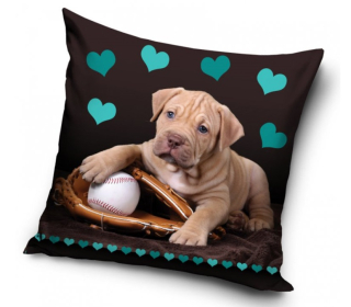 DEKORAČNÍ POLŠTÁŘEK PITBULL MALÝ NADHAZOVAČ