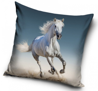 DEKORAČNÍ POLŠTÁŘEK KŮŇ BĚLOUŠ