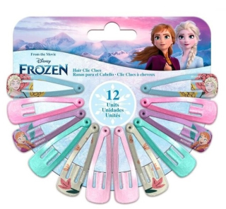 DÍVČÍ SPONKY - PROLAMOVAČKY FROZEN SADA 12 KUSŮ 
