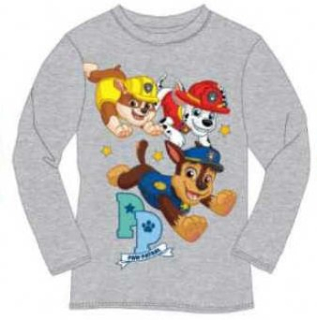 CHLAPECKÉ TRIČKO PAW PATROL dlouhý rukáv šedé