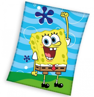 DĚTSKÁ DEKA SPONGE BOB ZÁBAVA V MOŘI 130X170 CM