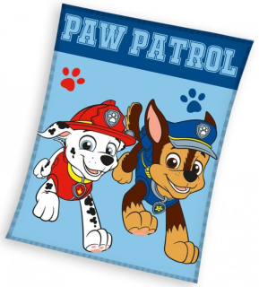 DĚTSKÁ DEKA TLAPKOVÁ PATROLA SKVĚLÁ DVOJKA 130X170 CM