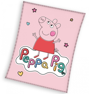 DĚTSKÁ DEKA PRASÁTKO PEPPA VESELÁ PEPINA 110X140 CM