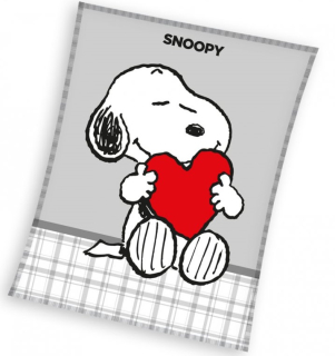 DĚTSKÁ DEKA SNOOPY LOVE 150X200 CM