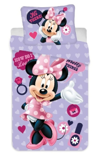 JERRY FABRICS Povlečení Minnie Purple 03 micro 140/200, 70/90