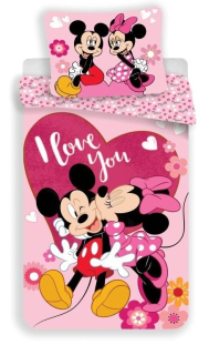JERRY FABRICS Povlečení Mickey a Minnie Kiss micro 140/200, 70/90