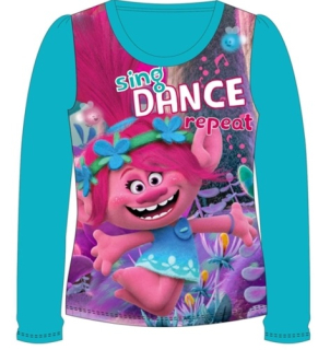 DÍVČÍ TRIČKO TROLLOVÉ DANCE modré