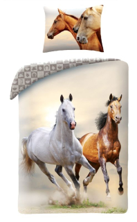 HALANTEX Povlečení ve vaku Koně 140/200, 70/90