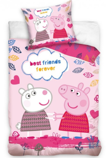 CARBOTEX DĚTSKÉ POVLEČENÍ PRASÁTKO PEPINA A SUZY BEST FRIENDS