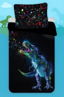 JERRY FABRICS Povlečení Dinosaur Black 140/200, 70/90