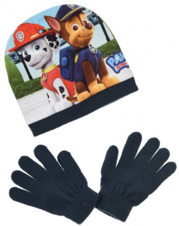 ČEPICE A RUKAVICE PAW PATROL tmavě šedá