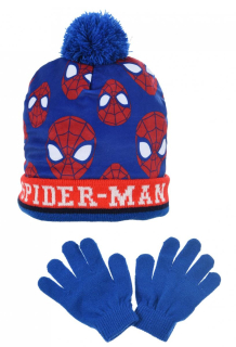 ČEPICE A RUKAVICE SPIDERMAN
