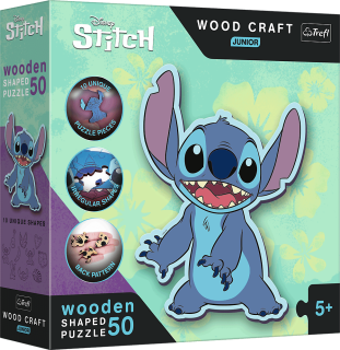 TREFL Wood Craft Junior puzzle Lilo & Stitch 50 dílků
