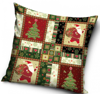 DEKORAČNÍ POLŠTÁŘEK VÁNOČNÍ PATCHWORK
