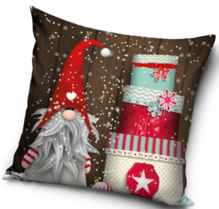  DEKORAČNÍ POLŠTÁŘEK VÁNOČNÍ SKŘÍTEK A DÁREČKY