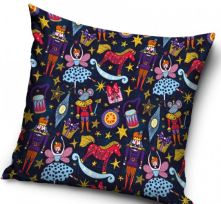 DEKORAČNÍ POLŠTÁŘEK LOUSKÁČEK VÁNOČNÍ PŘÍBĚH